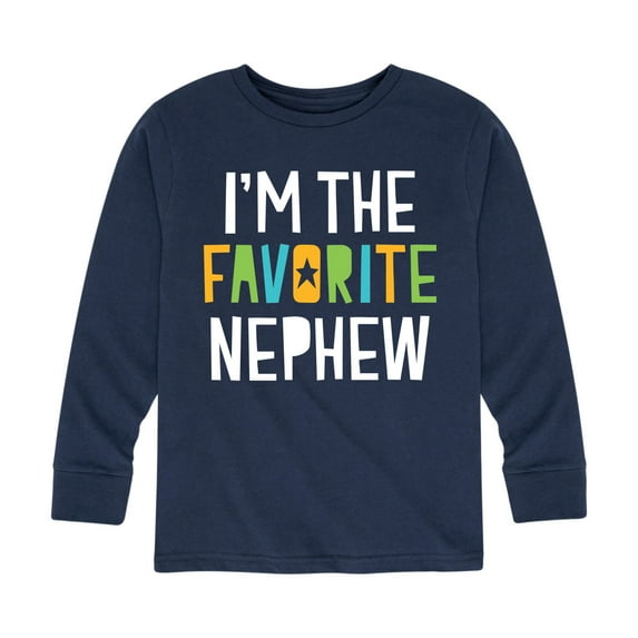 Instant Message - I'm The Favorite Nephew - Toddler And Youth Long Sleeve Graphic T-Shirt