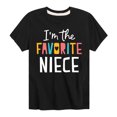 thumbnail image 1 of Instant Message - I'm The Favorite Niece - Toddler And Youth Short Sleeve Graphic T-Shirt, 1 of 5