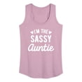 thumbnail image 1 of Instant Message - I'm The Sassy Auntie - Women's Racerback Tank Top, 1 of 6