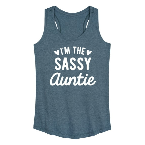 Instant Message - I'm The Sassy Auntie - Women's Racerback Tank Top