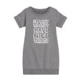 thumbnail image 1 of Instant Message - I'm Why We Can't Have Nice Things - Toddler & Youth Girls Fleece Dress, 1 of 1