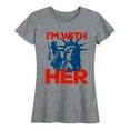 thumbnail image 1 of Instant Message - I'm With Her - Women's Short Sleeve Graphic T-Shirt, 1 of 5
