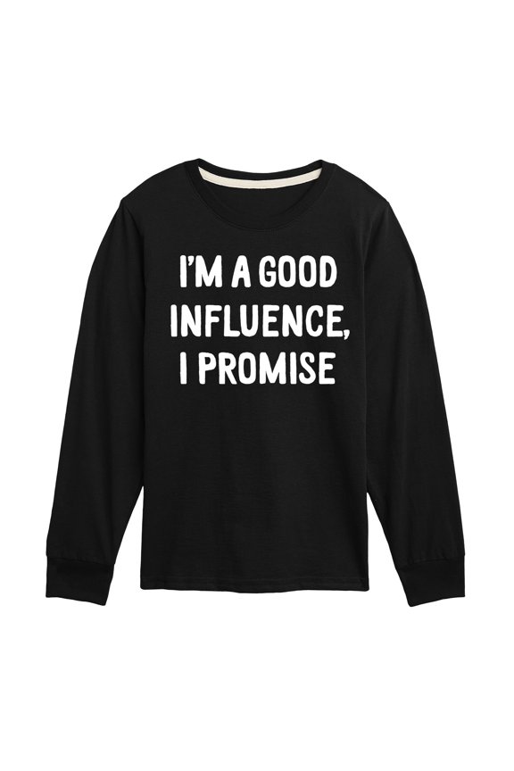 - I'm a Good Influence Christmas - Toddler & Youth Long Sleeve Graphic T-Shirt