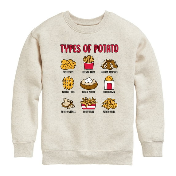 Instant Message - I'm a Potato Type - Types of Potato - Toddler & Youth Crewneck Fleece Sweatshirt