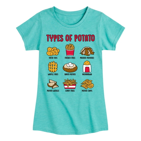 Instant Message - I'm a Potato Type - Types of Potato - Toddler & Youth Girls Short Sleeve Graphic T-Shirt