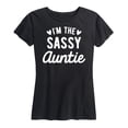 thumbnail image 1 of Instant Message - I'm the Sassy Auntie - Women's Short Sleeve Graphic T-Shirt, 1 of 6