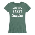 thumbnail image 1 of Instant Message - I'm the Sassy Auntie - Women's Short Sleeve Graphic T-Shirt, 1 of 6