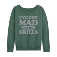 thumbnail image 1 of Instant Message - I've Got Mad Coping Skills Inspirational - Women's French Terry Pullover Long Sleeve Shirt, 1 of 5