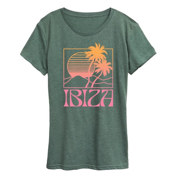 Instant Message - Ibiza Sun Palms - Women's Short Sleeve Graphic T-Shirt