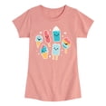 thumbnail image 1 of Instant Message - Ice Cream Emojis Fitted Short Sleeve Graphic T-Shirt, 1 of 5