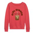 thumbnail image 1 of Instant Message - Iced Coffee Girl Dinner - Women's Lightweight French Terry Pullover, 1 of 6