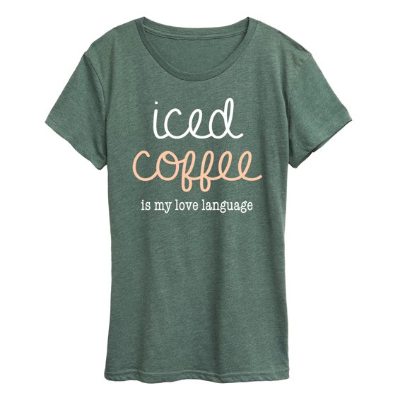 Instant Message - Iced Coffee Love Language Short Sleeve Graphic T-Shirt