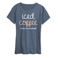 thumbnail image 1 of Instant Message - Iced Coffee Love Language Short Sleeve Graphic T-Shirt, 1 of 5