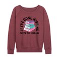 thumbnail image 1 of Instant Message - If I Go Missing Check The Library - Women's Lightweight French Terry Long Sleeve Shirt, 1 of 6