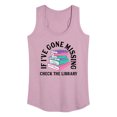thumbnail image 1 of Instant Message - If I Go Missing Check The Library - Women's Racerback Tank Top, 1 of 6