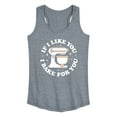 thumbnail image 1 of Instant Message - If I Like You, I Bake for You - Women's Racerback Tank Top, 1 of 6