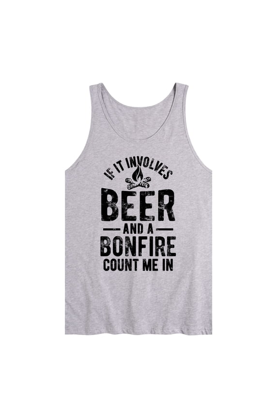 - If It Involves Beer And A Bonfire - Mens Jersey Graphic Tank