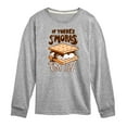 thumbnail image 1 of Instant Message - If There's S'mores, I'm In - Toddler & Youth Long Sleeve Graphic T-Shirt, 1 of 6