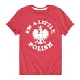 thumbnail image 1 of Instant Message - Im A Little Polish - Toddler and Youth Sleeve T-Shirt, 1 of 6