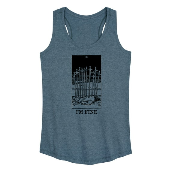 Instant Message - Im Fine Tarot - Women's Racerback Tank Top