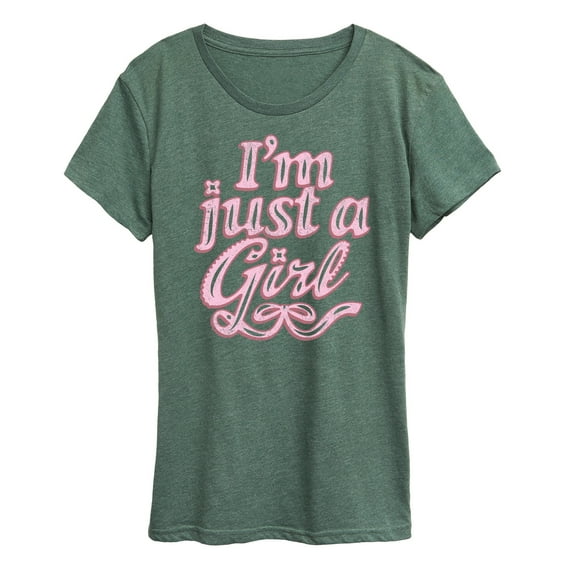 Instant Message - Im Just A Girl - Women's Short Sleeve Graphic T-Shirt