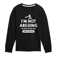 thumbnail image 1 of Instant Message - Im Not Arguing Practicing For Law School - Toddler And Youth Long Sleeve Graphic T-Shirt, 1 of 5