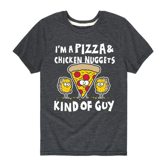 Instant Message - Im Pizza Nuggets Kind Of Guy - Toddler Short Sleeve Tee