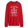 thumbnail image 1 of Instant Message - Im Playing Video Games Yeah Busy - Men's Long Sleeve T-Shirt, 1 of 4