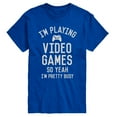 thumbnail image 1 of Instant Message - Im Playing Video Games Yeah Busy - Men's Short Sleeve Graphic T-Shirt, 1 of 5
