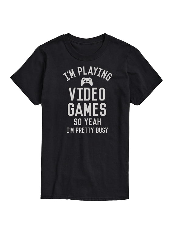 - I'm Playing Video Games Men's Short Sleeve Graphic T-Shirt