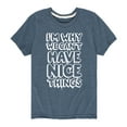 thumbnail image 1 of Instant Message - Im Why We Cant Have Nice Things - Toddler & Youth Short Sleeve Graphic T-Shirt, 1 of 6