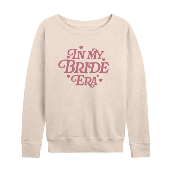 Instant Message - In My Bride Era Lightweight French Terry Wide Neck Long Sleeve Graphic Shirt