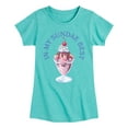 thumbnail image 1 of Instant Message - In My Sundae Best - Toddler And Youth Girls Fitted Short Sleeve Graphic T-Shirt, 1 of 5
