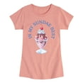 thumbnail image 1 of Instant Message - In My Sundae Best - Toddler And Youth Girls Fitted Short Sleeve Graphic T-Shirt, 1 of 5