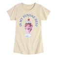 thumbnail image 1 of Instant Message - In My Sundae Best - Toddler And Youth Girls Fitted Short Sleeve Graphic T-Shirt, 1 of 5