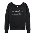 thumbnail image 1 of Instant Message - Inhale Exhale - Women's French Terry Long Sleeve Pullover, 1 of 5