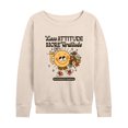 thumbnail image 1 of Instant Message - Inspiration - Less Attitude More Gratitude - Women's Lightweight French Terry Long Sleeve Shirt, 1 of 6
