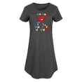 thumbnail image 1 of Instant Message - Inspiration - You Are Worthy Of Love - Women's Any Way Dress, 1 of 6