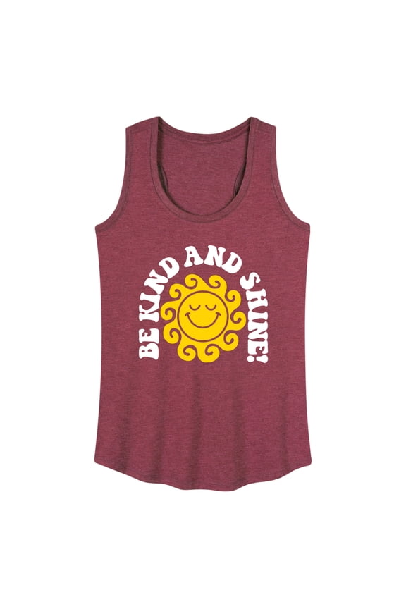 - Inspirational - Be Kind & Shine - Women's Racerback Tank Top