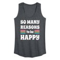 thumbnail image 1 of Instant Message - Inspirational - So Many Reasons to be Happy - Women's Racerback Tank Top, 1 of 6