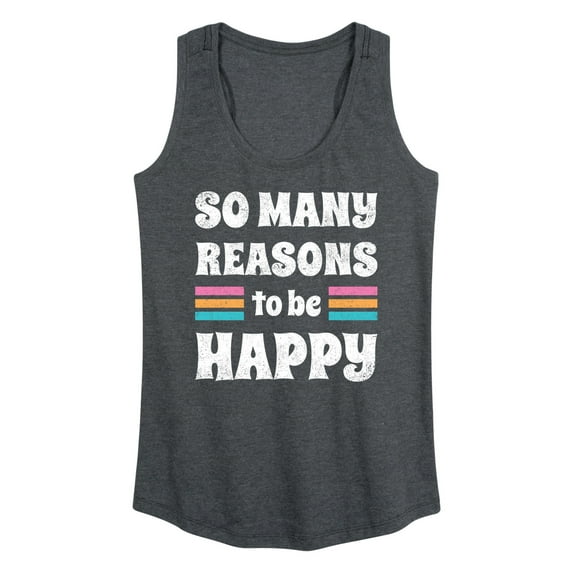 Instant Message - Inspirational - So Many Reasons to be Happy - Women's Racerback Tank Top