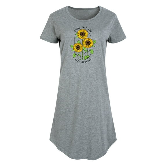 Instant Message - Inspirational - Stand Tall & Keep Growing - Sunflower - Women's Any Way Dress