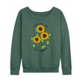 thumbnail image 1 of Instant Message - Inspirational - Stand Tall & Keep Growing - Sunflower - Women's Lightweight French Terry Long Sleeve Shirt, 1 of 6
