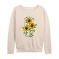 thumbnail image 1 of Instant Message - Inspirational - Stand Tall & Keep Growing - Sunflower - Women's Lightweight French Terry Long Sleeve Shirt, 1 of 6