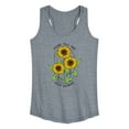 thumbnail image 1 of Instant Message - Inspirational - Stand Tall & Keep Growing - Sunflower - Women's Racerback Tank Top, 1 of 6