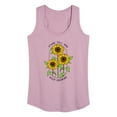 thumbnail image 1 of Instant Message - Inspirational - Stand Tall & Keep Growing - Sunflower - Women's Racerback Tank Top, 1 of 6
