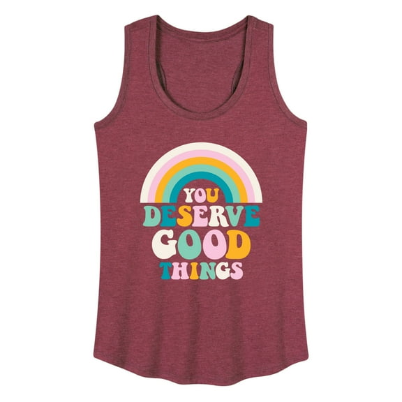 Instant Message - Inspirational - You Deserve Good Things - Women's Racerback Tank Top
