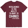 thumbnail image 1 of Instant Message - Intelligence Is The Ability To Adapt To Change - Men's Short Sleeve Graphic T-Shirt, 1 of 5