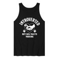 thumbnail image 1 of Instant Message - Introverted Will Talk To Dog - Men's Jersey Tank Top, 1 of 5