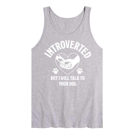 Instant Message - Introverted Will Talk To Dog - Men's Jersey Tank Top